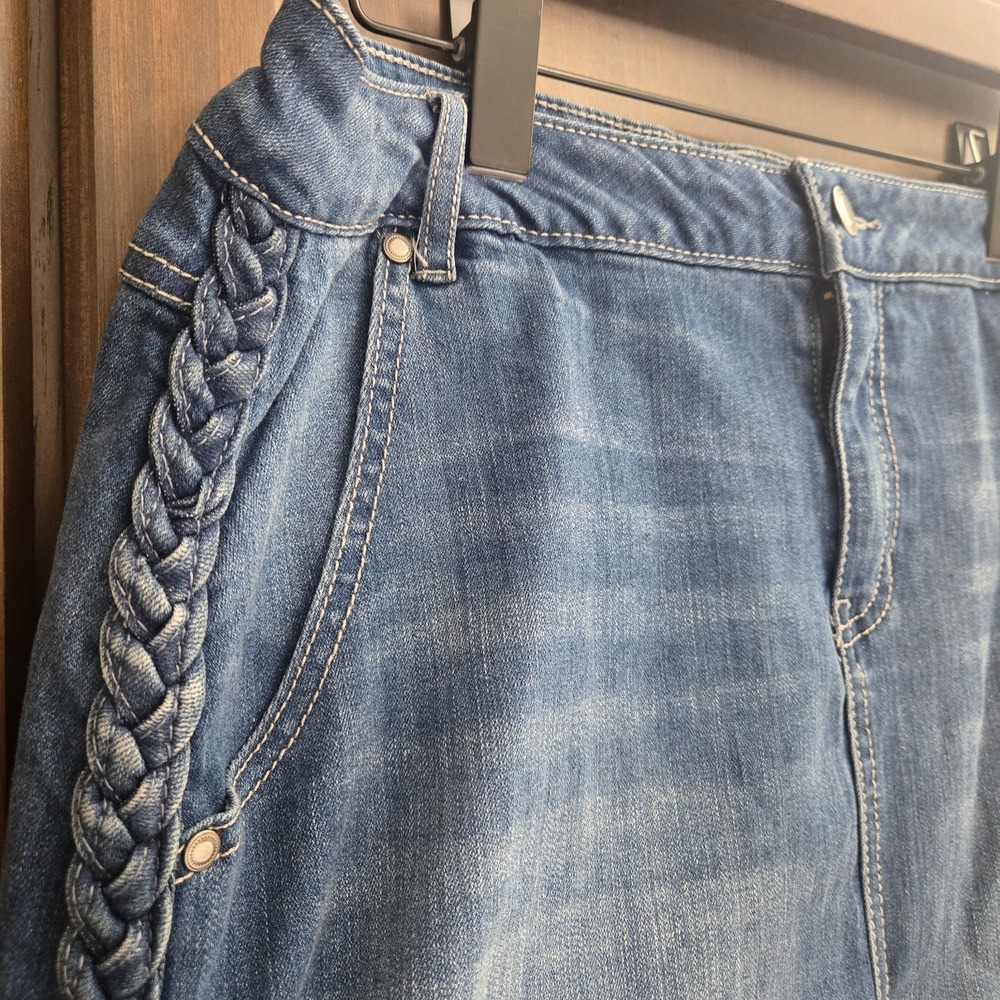Cato Blue Denim A-Line Skirt
